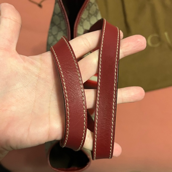 Gucci purple stripe monogram coated canvas tote - Picture 3 of 16